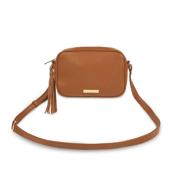 Katie Loxton Sophia Tassel Crossbody Bag - Cognac